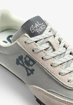 Scalpers Footwear<Skull Print Low Sneakers
