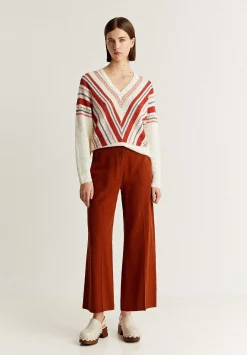 Scalpers Sweaters And Cardigans<Striped Crochet Sweater