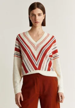 Scalpers Sweaters And Cardigans<Striped Crochet Sweater
