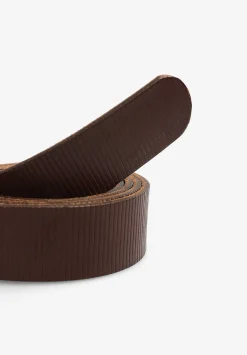 Scalpers Belts And Suspenders<Striped Leather Belt
