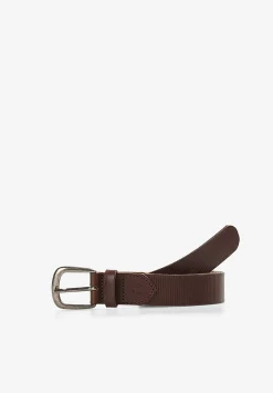 Scalpers Belts And Suspenders<Striped Leather Belt