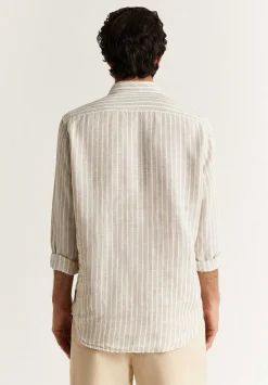 Scalpers Casual<Striped Linen Shirt