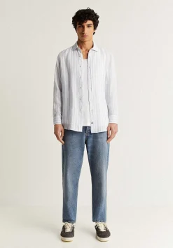 Scalpers Casual<Striped Linen Shirt