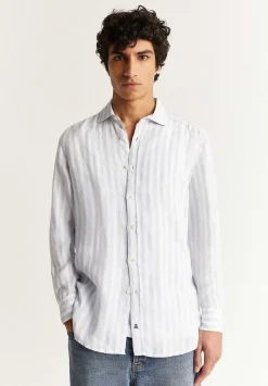 Scalpers Casual<Striped Linen Shirt