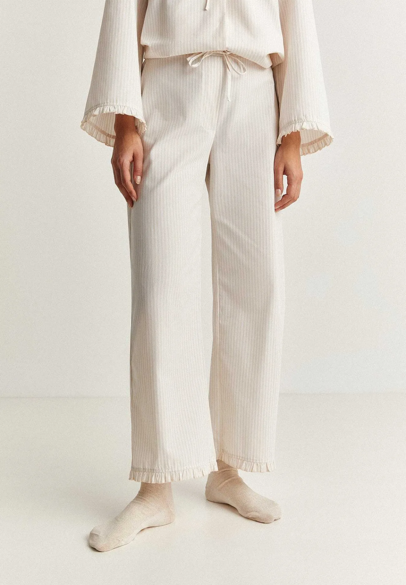 Scalpers Pajamas<Striped Pajamas With Bow Detail