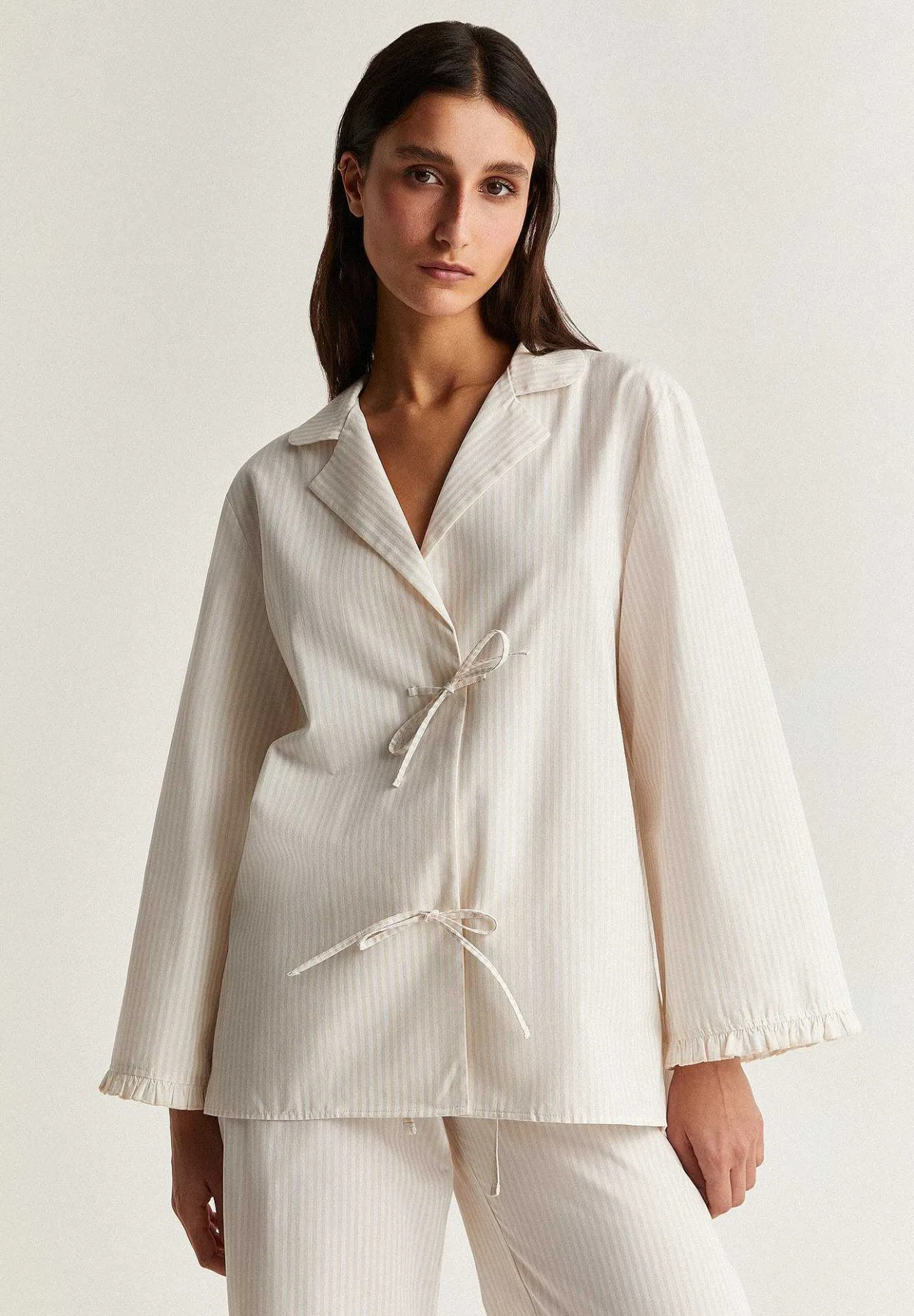 Scalpers Pajamas<Striped Pajamas With Bow Detail