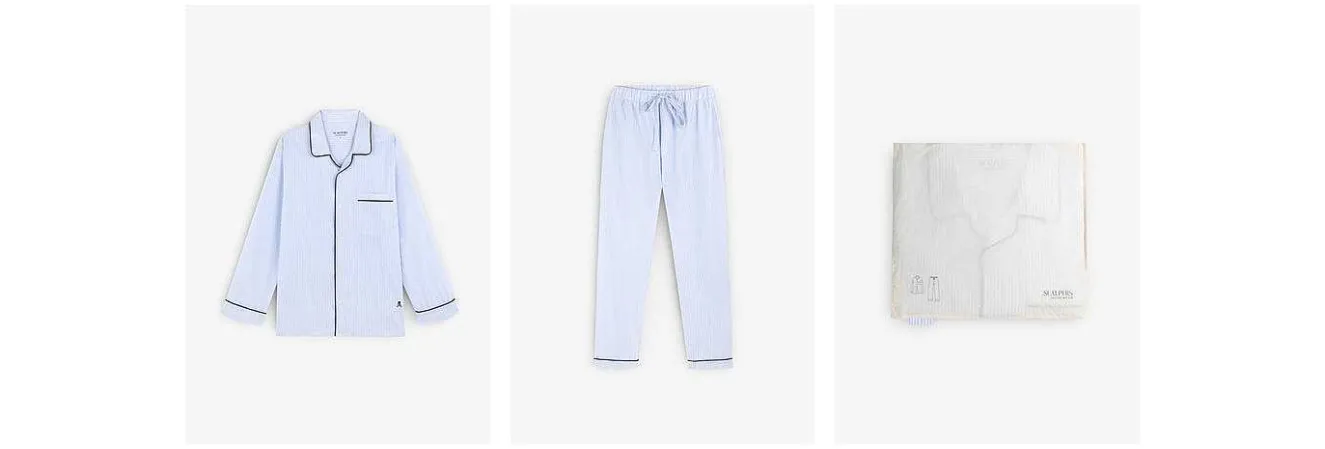 Scalpers Pajamas<Striped Pajamas With Contrast Trim