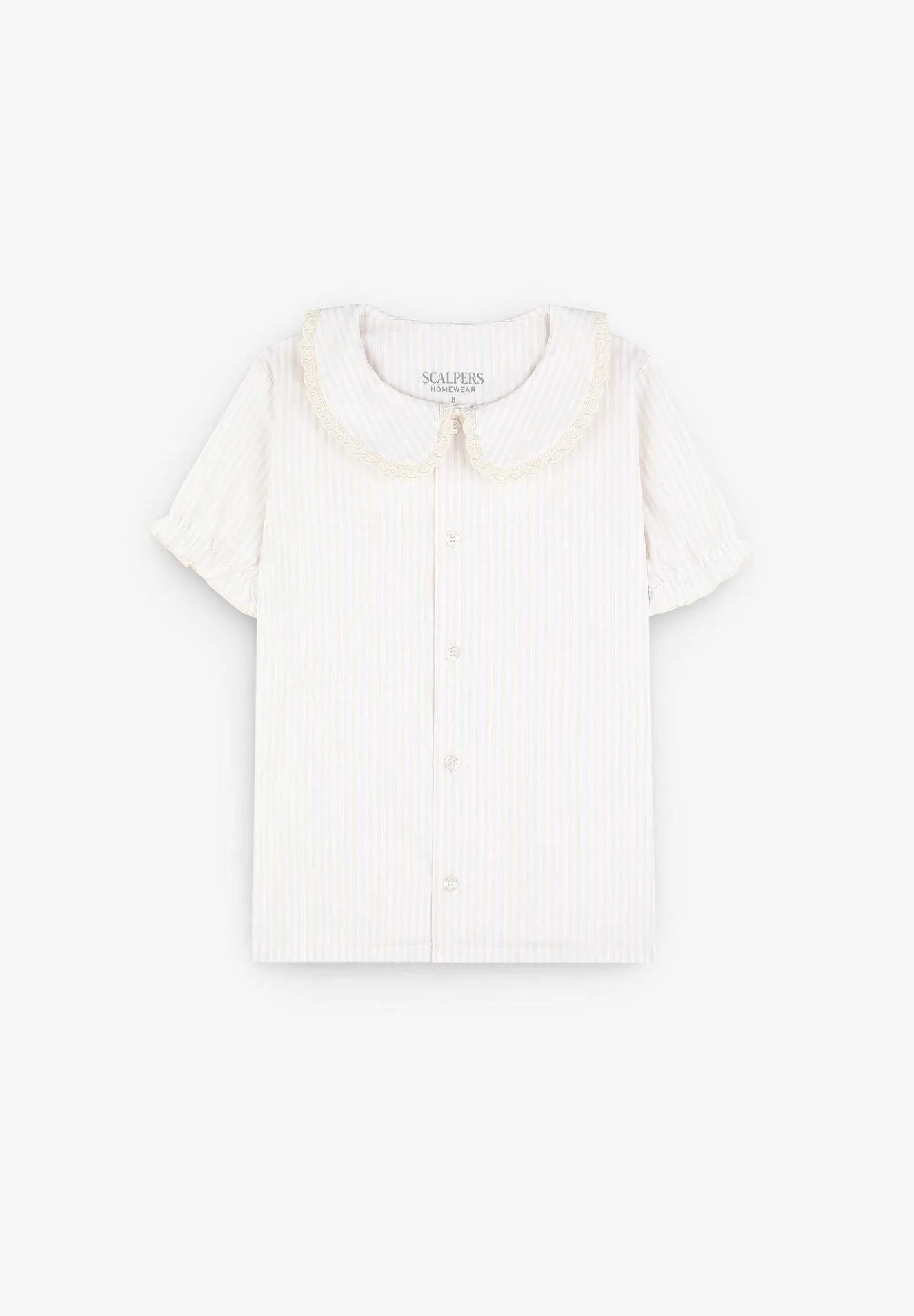 Scalpers Pajamas<Striped Pajamas With Embroidered Strip Neck