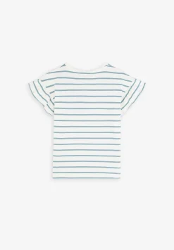 Scalpers Tshirts<Striped Ruffle Sleeve T-Shirt