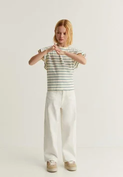 Scalpers Tshirts<Striped Ruffle Sleeve T-Shirt