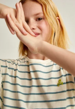 Scalpers Tshirts<Striped Ruffle Sleeve T-Shirt