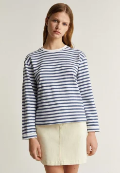 Scalpers Sweatshirts<Striped Skull Outline Sweatshirt