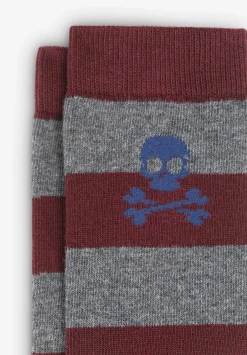 Scalpers Socks<Striped Skull Socks