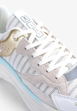 Scalpers Sneakers<Striped Sneakers With Metallic Detail