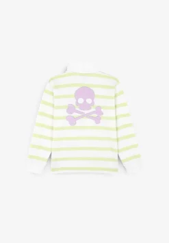 Scalpers Sweatshirts<Striped Sweatshirt With Zipper Detail