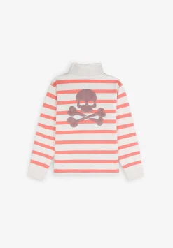 Scalpers Sweatshirts<Striped Sweatshirt With Zipper Detail