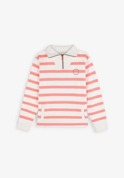 Scalpers Sweatshirts<Striped Sweatshirt With Zipper Detail
