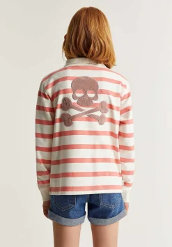 Scalpers Sweatshirts<Striped Sweatshirt With Zipper Detail