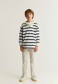 Scalpers Sweatshirts<Striped Sweatshirt With Zipper Detail