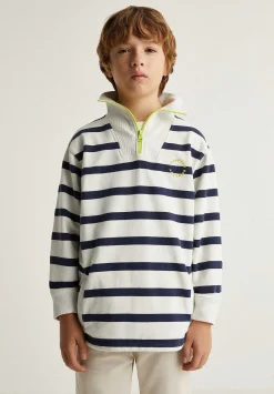 Scalpers Sweatshirts<Striped Sweatshirt With Zipper Detail