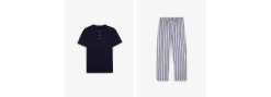 Scalpers Pajamas<Striped Trouser Detail Pajamas