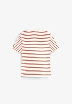 Scalpers T-Shirts And Tops<Striped T-Shirt With Pleated Detail