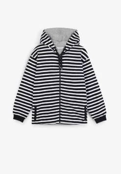 Scalpers Sweatshirts<Striped Zipper Hooded Sweatshirt