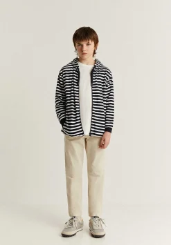 Scalpers Sweatshirts<Striped Zipper Hooded Sweatshirt