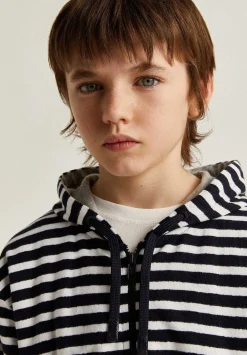 Scalpers Sweatshirts<Striped Zipper Hooded Sweatshirt