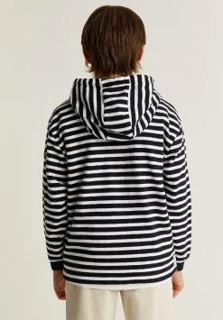 Scalpers Sweatshirts<Striped Zipper Hooded Sweatshirt