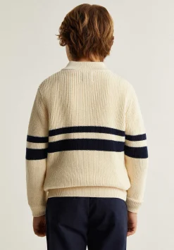 Scalpers Sweaters And Cardigans<Striped Zipper Neck Sweater