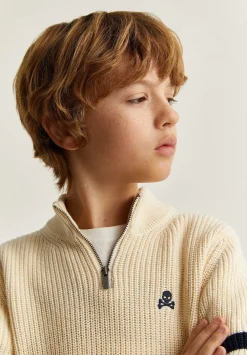 Scalpers Sweaters And Cardigans<Striped Zipper Neck Sweater