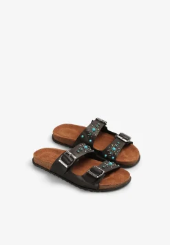 Scalpers Sandals<Studded Buckle Leather Sandals