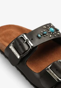 Scalpers Sandals<Studded Buckle Leather Sandals
