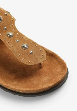 Scalpers Sandals<Studded Suede Flat Sandals