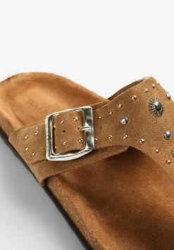 Scalpers Sandals<Studded Suede Flat Sandals