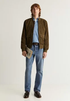 Scalpers Jackets And Jackets<Suede Bomber Jacket