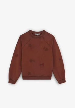 Scalpers Sweatshirts<Sweatshirt With Flower Stitching Detail