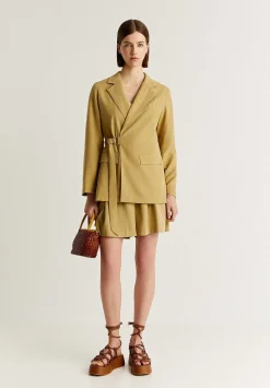 Scalpers Bermuda<Tencel Bermuda Shorts With Belt Detail