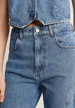 Scalpers Jeans<Textured Denim Jeans