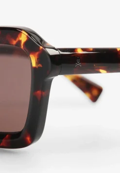 Scalpers Glasses<Tortoiseshell Effect Paste Square Sunglasses