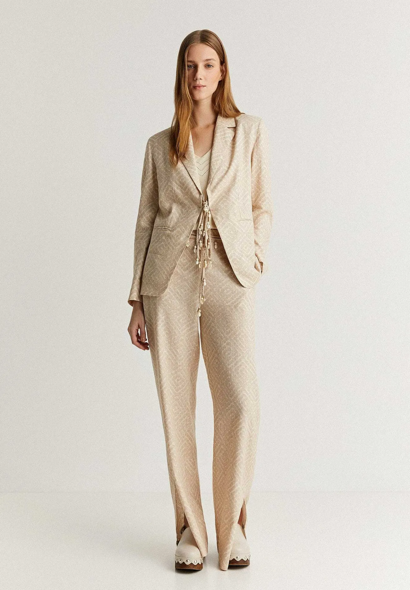 Scalpers Blazers And Vests<Trim Print Blazer