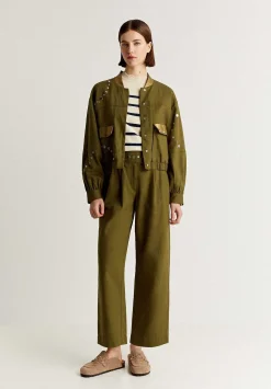 Scalpers Pants<Trousers With Pleats And Studs Details