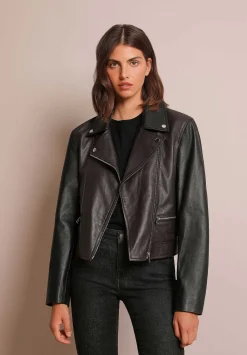 Scalpers Jackets And Trench<Two-Tone Biker Jacket