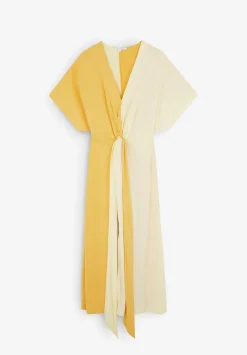 Scalpers Dresses<Two-Tone Cupro Midi Dress