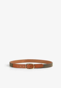 Scalpers Belts And Suspenders<Two-Tone Leather Belt