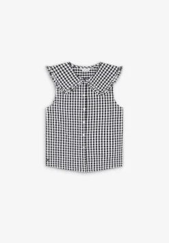 Scalpers Shirts<Vichy Bobo Neck Blouse