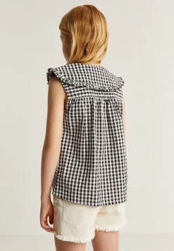 Scalpers Shirts<Vichy Bobo Neck Blouse