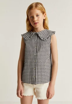 Scalpers Shirts<Vichy Bobo Neck Blouse
