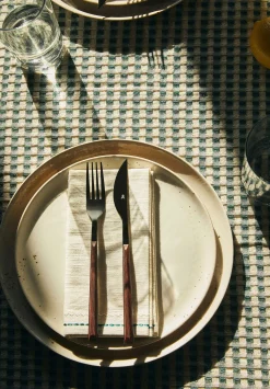 Scalpers Table Linen<Vichy Check Cotton Tablecloth